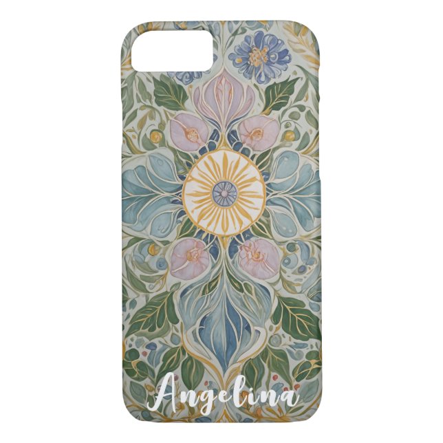 Funda De Case-Mate Para iPhone Kaleidoscopio floral personalizado (Reverso)