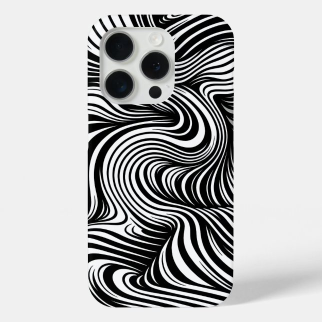 Funda De Case-Mate Para iPhone Kaleidoscopio monocromo (Reverso )