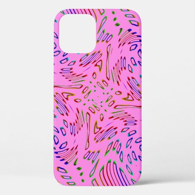 Funda De Case-Mate Para iPhone Kaleidoscopio rosa (Reverso )