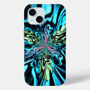 Funda Para iPhone 15 Kaliverse Electric Energy Arte Fractal #4
