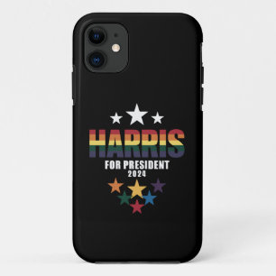 Funda Para iPhone 11 Kamala Harris Arcoíris Orgullo Gay LGBT Elección 2