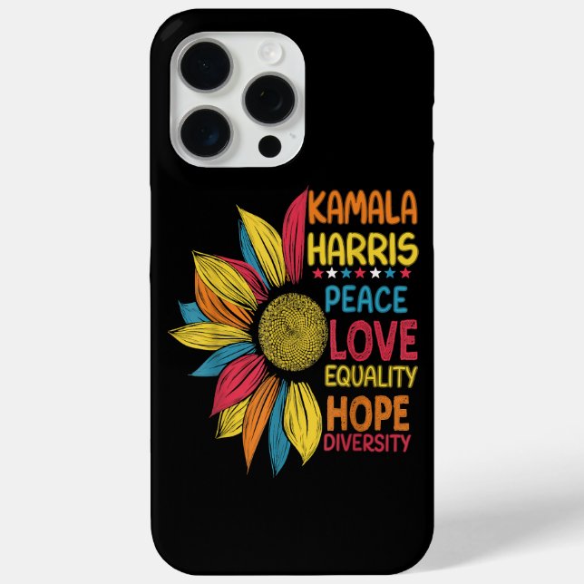 Funda De Case-Mate Para iPhone Kamala Harris Peace Love Equality Hope Diversity (Reverso )