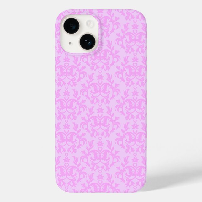 Funda De Case-Mate Para iPhone Kangaroo Paws damask lilac (Reverso )