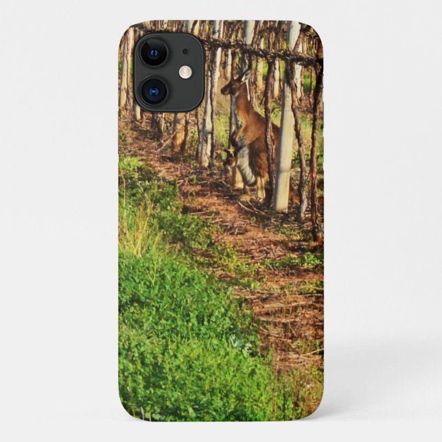 Funda De Case-Mate Para iPhone Kangaroo Y Joey En Vinos De Uva, (Reverso)