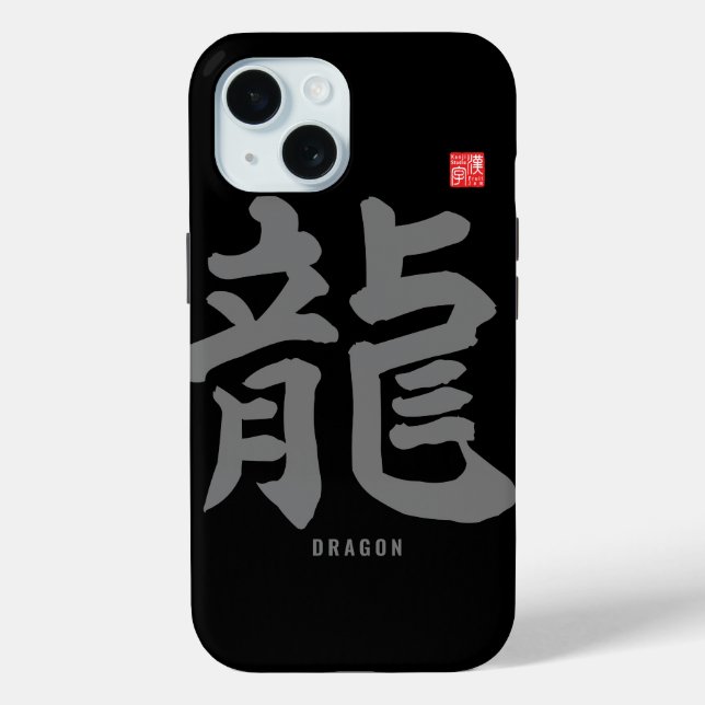Funda De Case-Mate Para iPhone Kanji - dragón japonés - (Reverso )