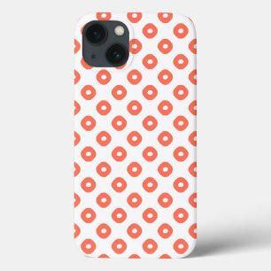 Funda Para iPhone 13 "Kanoko" Fawn Spot Pattern Salmon Pink
