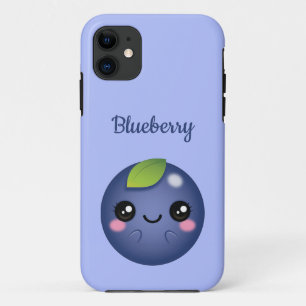Funda Para iPhone 11 Kawaii Blueberry