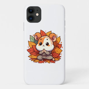 Funda Para iPhone 11 Kawaii fall hamster yoga