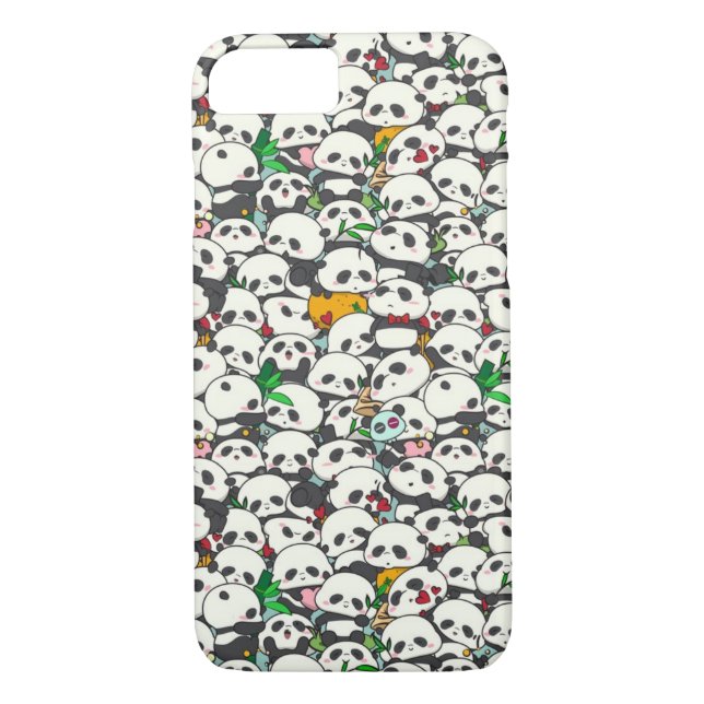 Funda De Case-Mate Para iPhone Kawaii Pandas (Reverso)