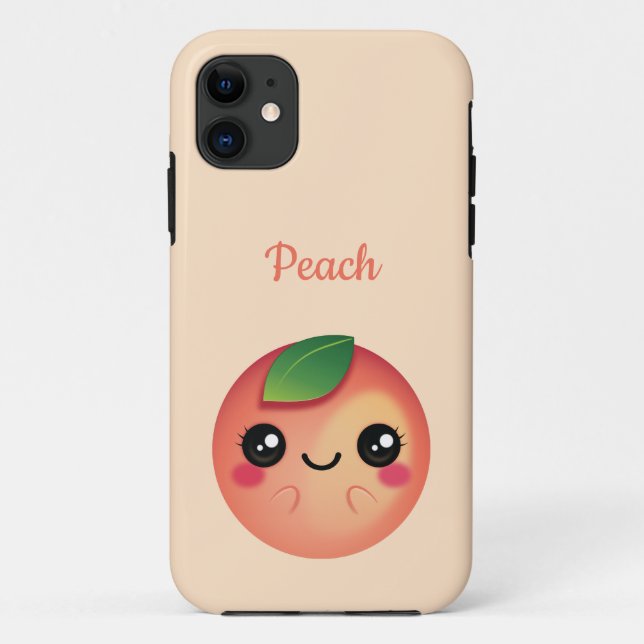 Funda De Case-Mate Para iPhone Kawaii Peach (Reverso)