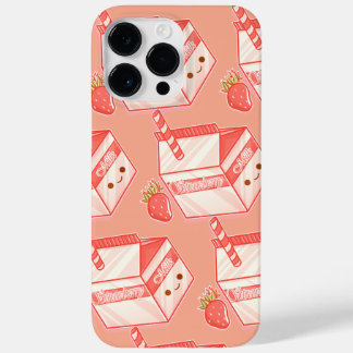 Funda Para iPhone 14 Pro Max De Case-Mate Kawaii Strawberry Milk Carton - Cute Aesthetic Art