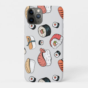 Funda Para iPhone 11 Pro Kawaii Sushi Rolls Patrón Espectro