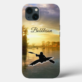 Funda Para iPhone 13 Kayaking sunset Kayaker sihouette Personaliza Cas