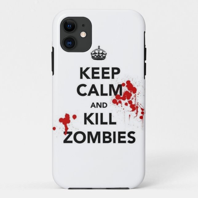 Funda De Case-Mate Para iPhone keep calm and kill zombies (Reverso)