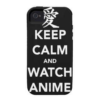 Carcasa Para iPhone 4/4S Keep Calm and Watch Anime
