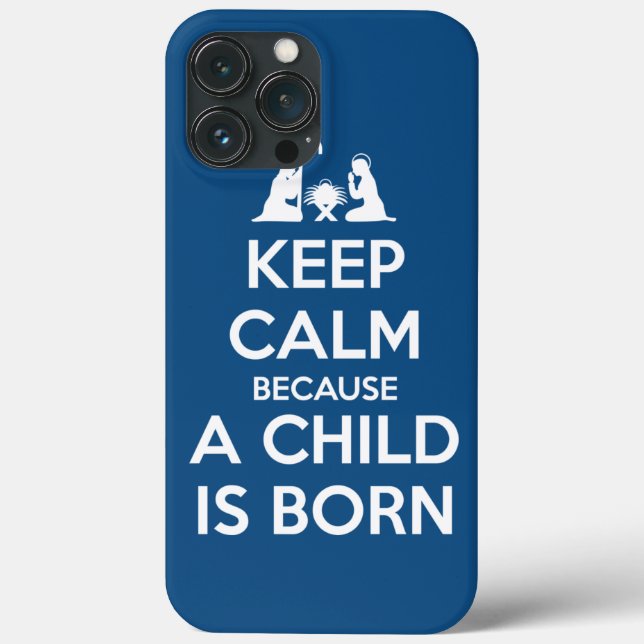 Funda De Case-Mate Para iPhone Keep Calm because a Child is Born (Reverso )
