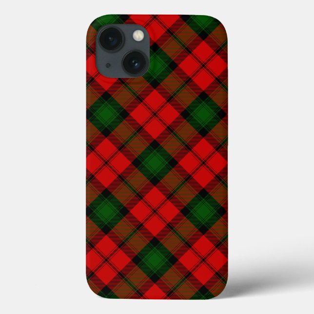 Funda De Case-Mate Para iPhone Kerr tartán rojo verde a cuadros (Reverso)