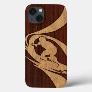 Funda Para iPhone 13 Kewalos Surfer Faux Wood