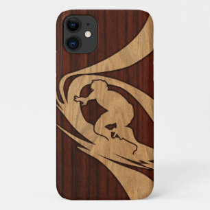 Funda Para iPhone 11 Kewalos Surfista Hawaiano Koa Faux Wood
