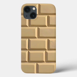 Funda Para iPhone 13 Khaki Brick Design iPhone Case Tough Style