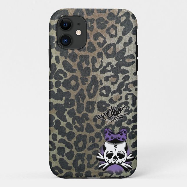 Funda De Case-Mate Para iPhone Khaki Leopard Dokuro-Chan (Reverso)