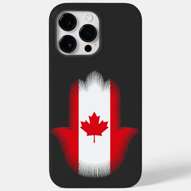 Funda De Case-Mate Para iPhone KHOMSSA con bandera canadiense (Reverso )