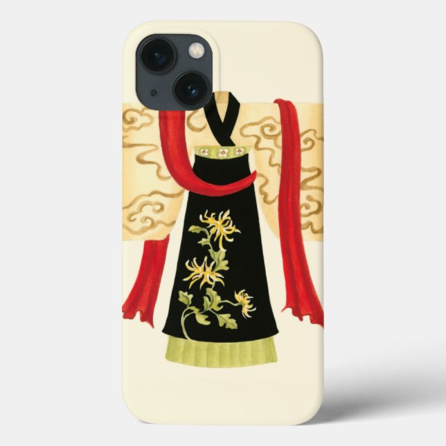 Funda De Case-Mate Para iPhone Kimono japonés tradicional con impresión floral (Reverso)