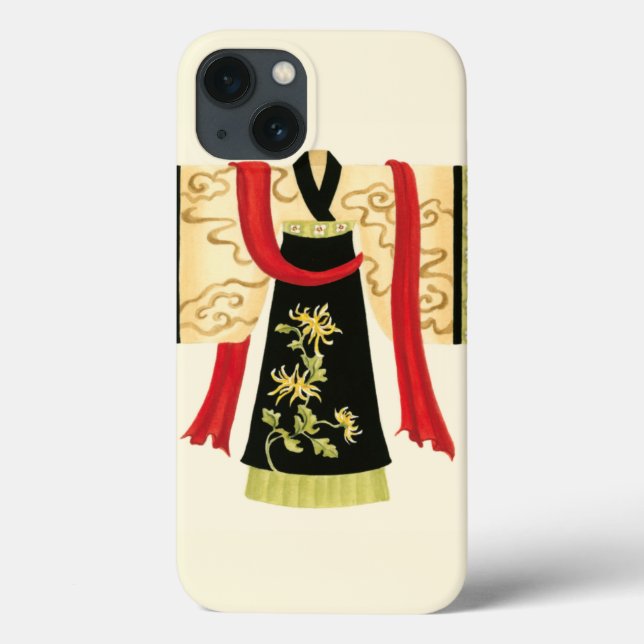 Funda De Case-Mate Para iPhone Kimono japonés tradicional con impresión floral (Reverso)