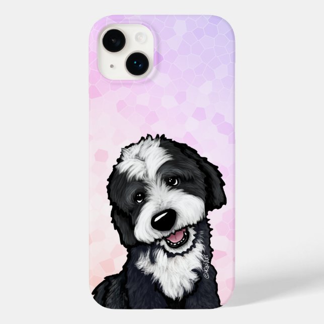 Funda De Case-Mate Para iPhone KiniArt Bernadoodle (Reverso )