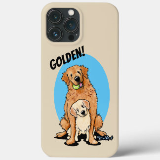 Funda Para iPhone 13 Pro Max KiniArt Golden Retriever