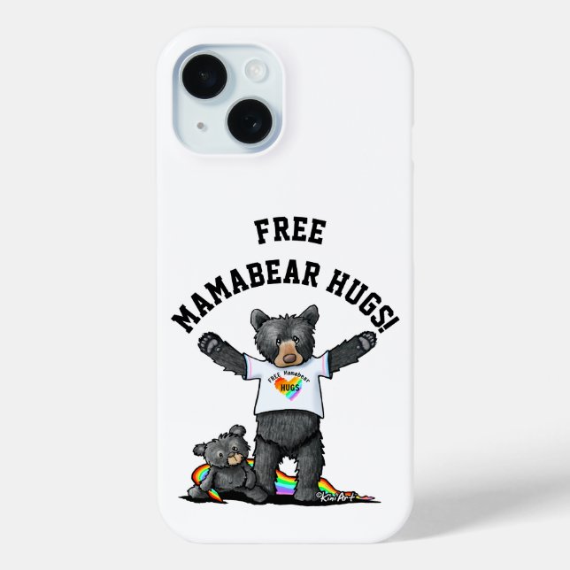 Funda De Case-Mate Para iPhone KiniArt Mamabear Hugs (Reverso )