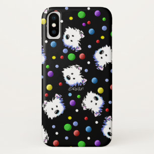 Funda Para iPhone X KiniArt Westie Lunares