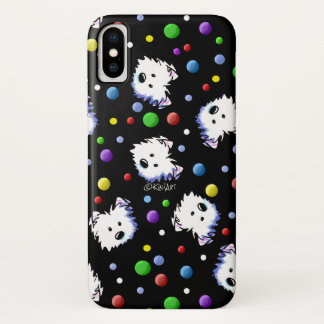 Funda Para iPhone X KiniArt Westie Polka Dot