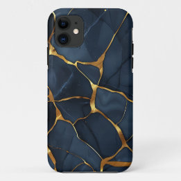 Funda Para iPhone 11 Kintî japonés azul oscuro