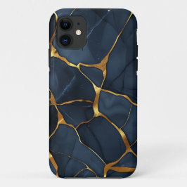 Funda Para iPhone 11 Kintî japonés azul oscuro