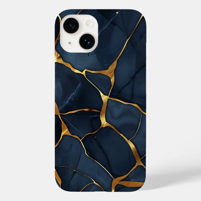 Funda De Case-Mate Para iPhone Kintî japonés azul oscuro (Reverso )