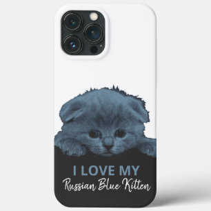 Funda Para iPhone 13 Pro Max Kitten azul ruso