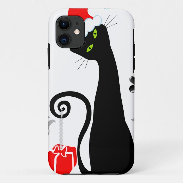 Funda De Case-Mate Para iPhone Kitty, Navidades modernos (Reverso)