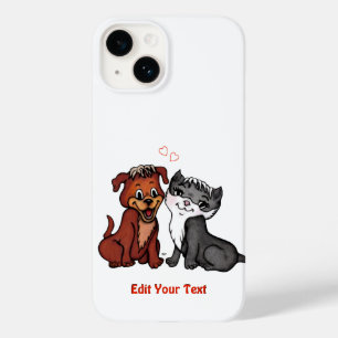 Funda Para iPhone 14 De Case-Mate Kitty y Puppy , Editar tu texto
