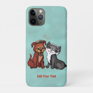 Funda Para iPhone 11 Pro Kitty y Puppy , Editar tu texto