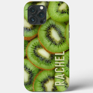 Funda Para iPhone 13 Pro Max Kiwi Fruit Green Custom Name