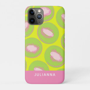 Funda Para iPhone 11 Pro Kiwi Pop Art Fruta Verde Amarillento Rosa Personal