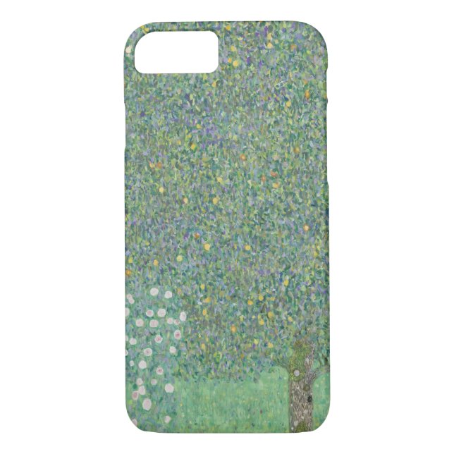 Funda De Case-Mate Para iPhone Klimt Rosebushes debajo de los árboles (Reverso)