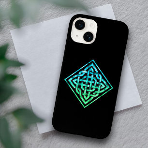 De Case-Mate Knot celta - Funda para iPhone 14 verde azul único
