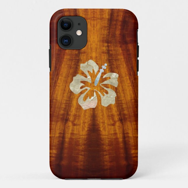 Funda De Case-Mate Para iPhone Koa flameado con Hisbiscus (Reverso)