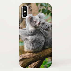 Funda Para iPhone X Koala con un bebé en un árbol en Australia