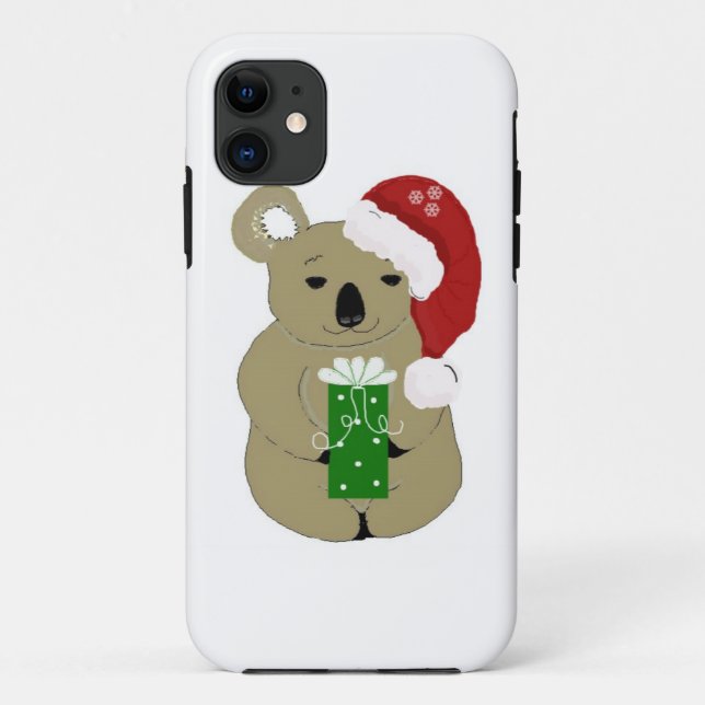 Funda De Case-Mate Para iPhone Koala de Navidad (Reverso)