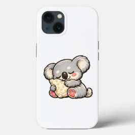 Funda Para iPhone 13 Koala Dormido Adorable con Almohada