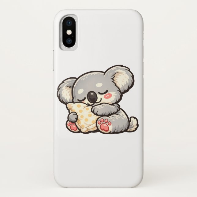 Funda De Case-Mate Para iPhone Koala Dormido Adorable con Almohada (Reverso)