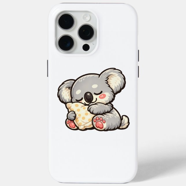 Funda De Case-Mate Para iPhone Koala Dormido Adorable con Almohada (Reverso )